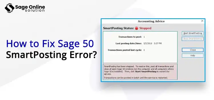 How to Fix Sage 50 SmartPosting Error