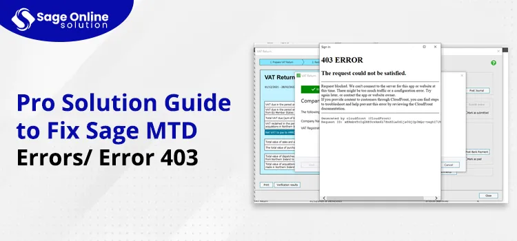 Pro Solution Guide to Fix Sage MTD Errors- Error 403
